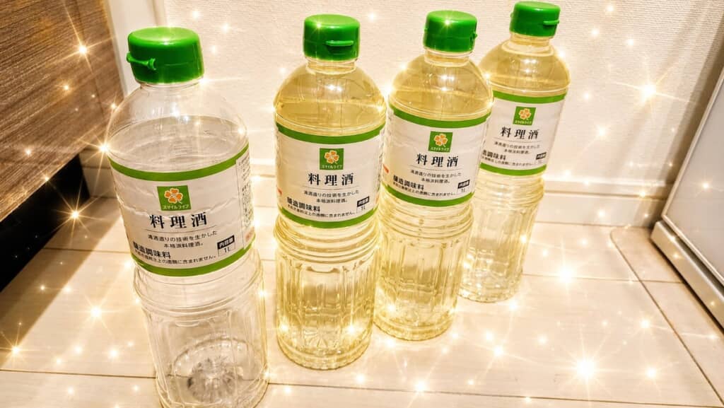 なくなりかけの料理酒+新品3本