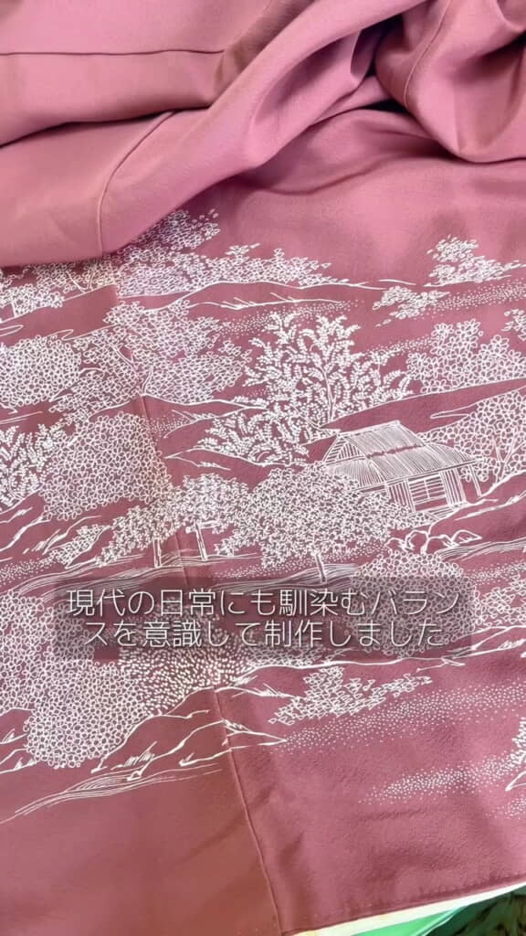 繊細な風景文様