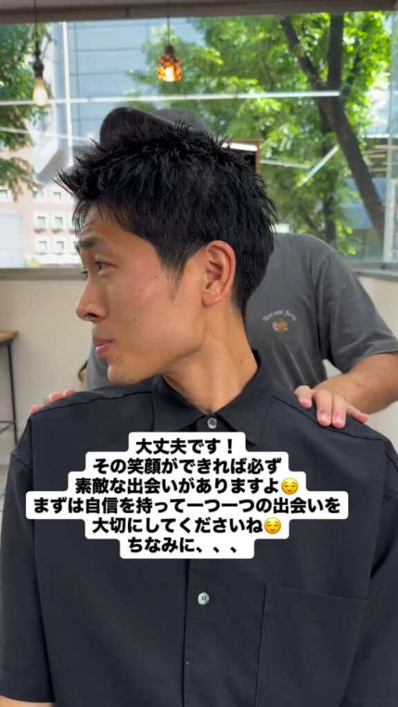 サイドと後ろを短くして軽めに