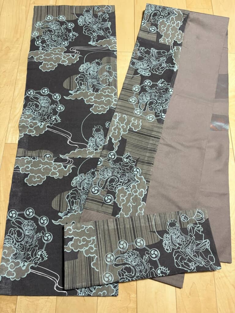セリアの手ぬぐいで作ったアレンジ帯