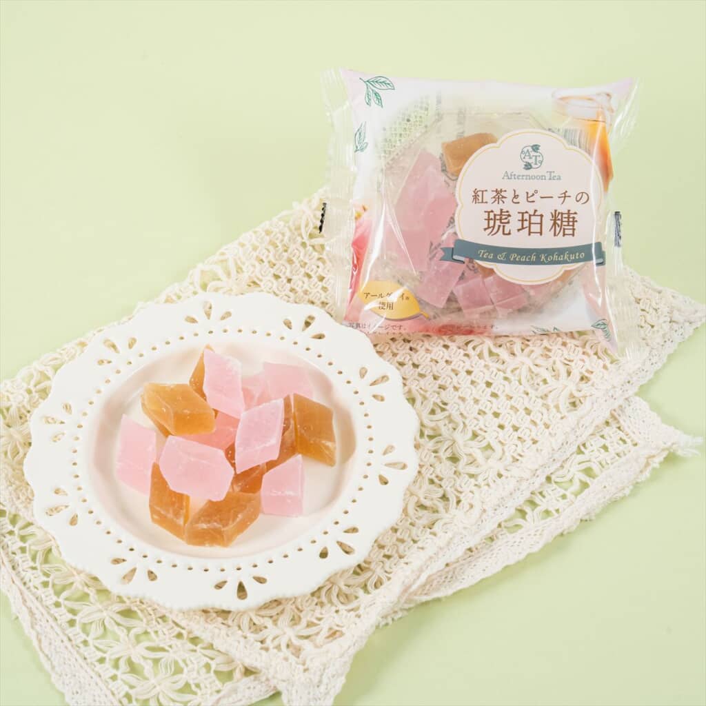 紅茶とピーチの琥珀糖
