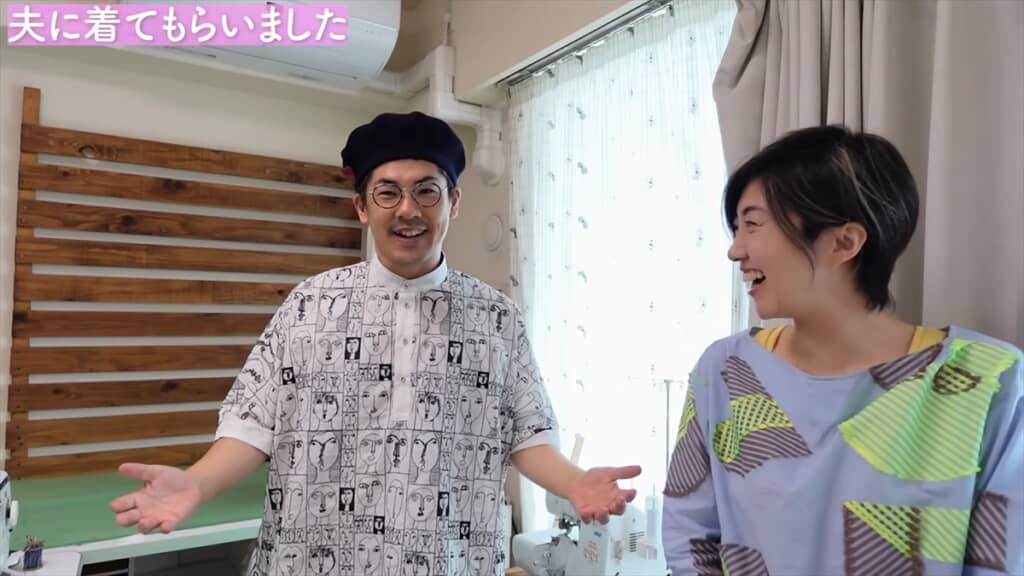 夫の誕生日プレゼントに超高級生地で作ったシャツをプレゼント