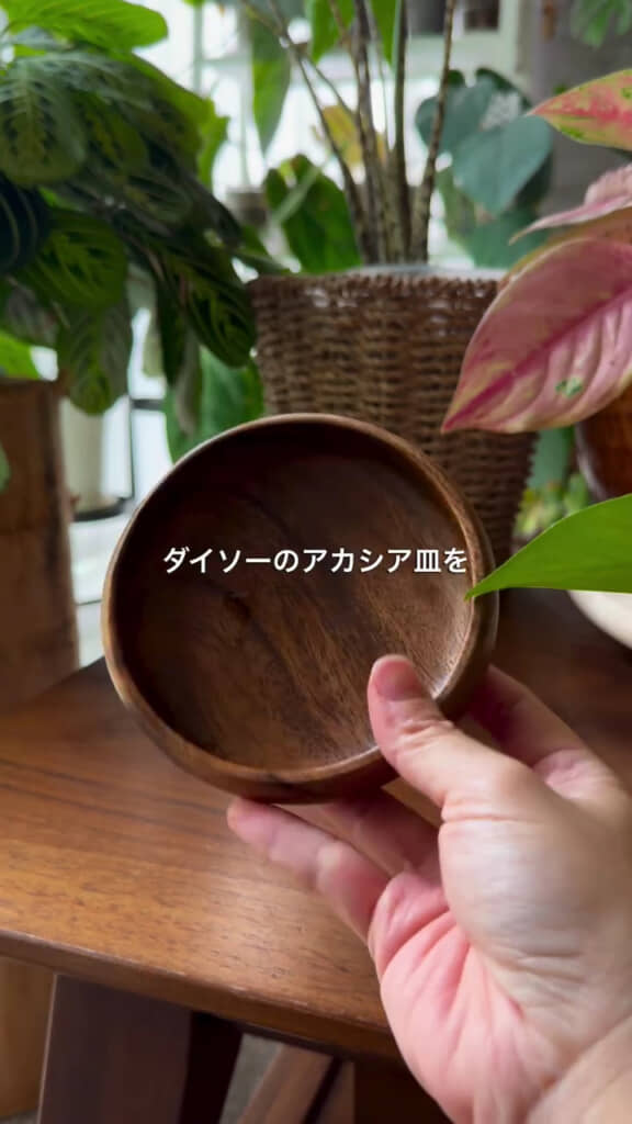 手のひらサイズのアカシア皿
