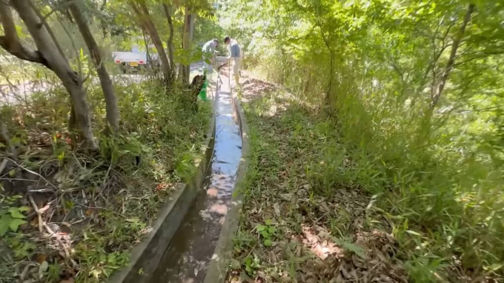 担当流域の端部に到達