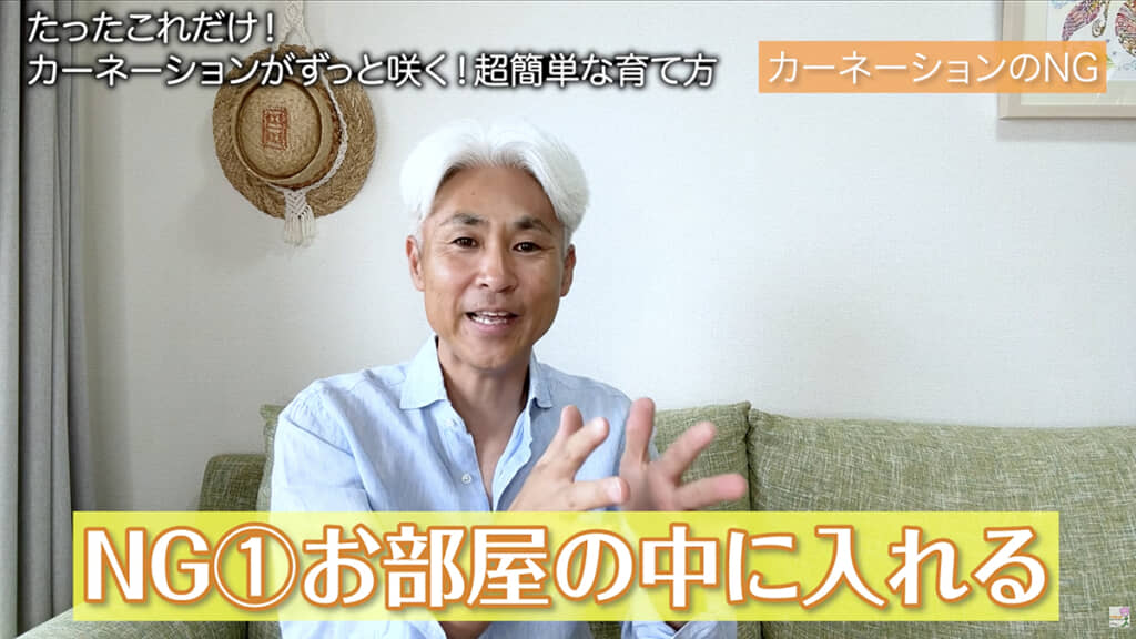 部屋の中で育てるのはNG
