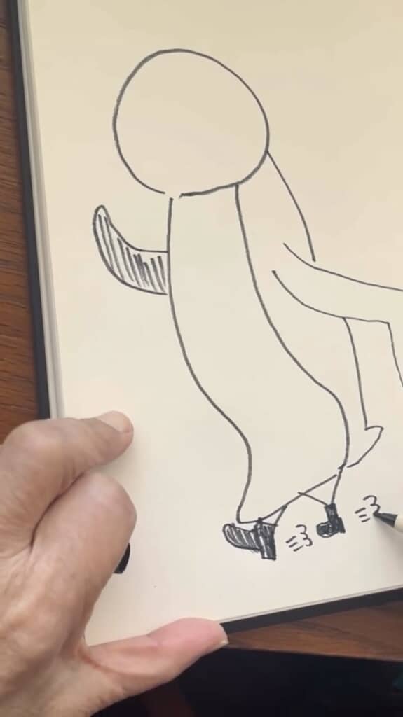 まずは体のラインから。ここまではそっくり