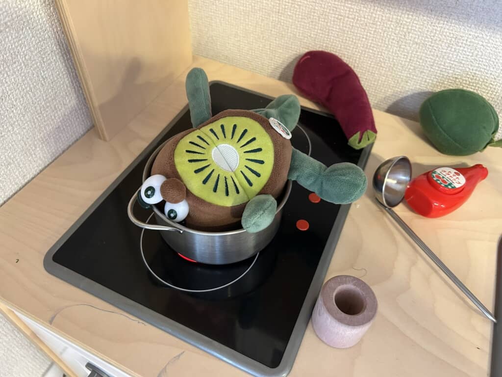 キウイブラザーズの「グリーン」。口の開き具合が、ものすごく何か言いたそう