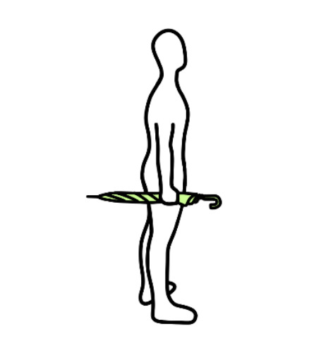傘の横持ち