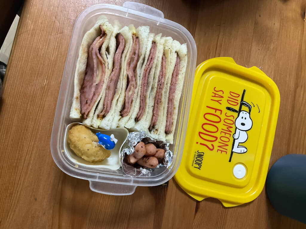 ハムサンドがおいしそう！