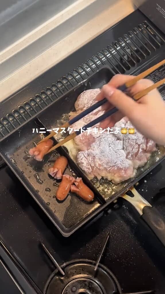 タコさんウィンナーは塩コショウで味付け