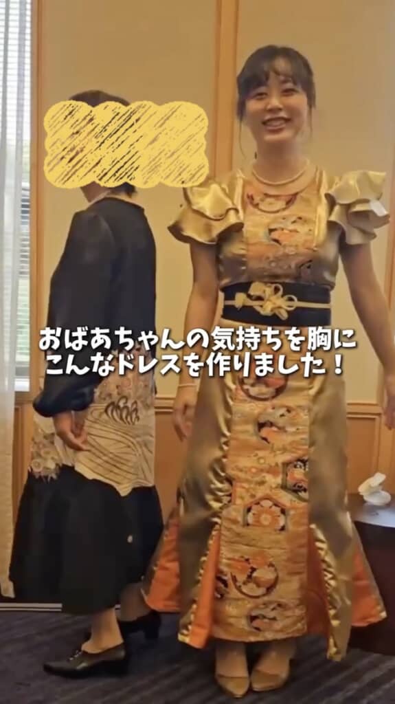 ぱっと目を引くステキなドレスの完成！