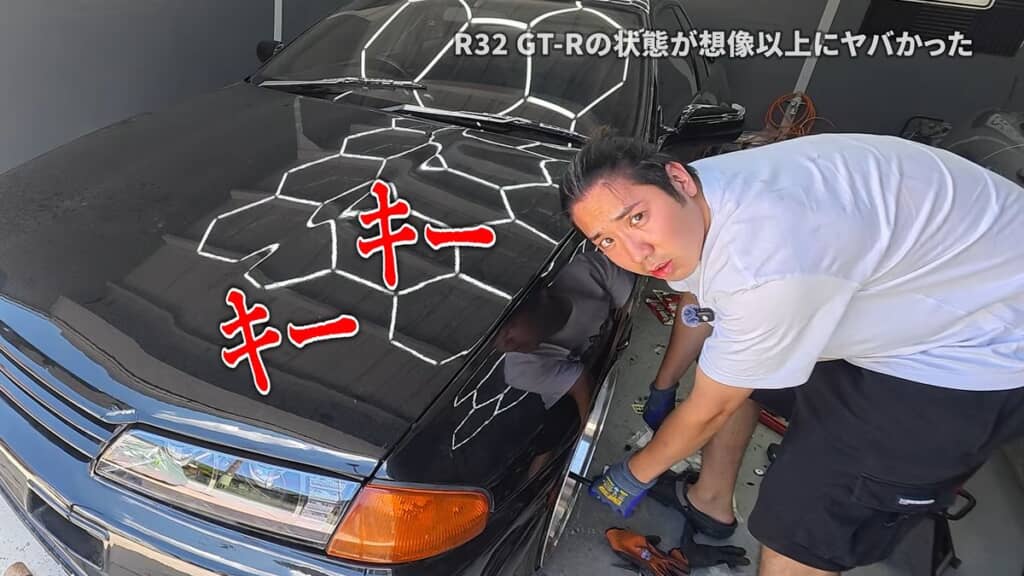 異音がする左前のタイヤ