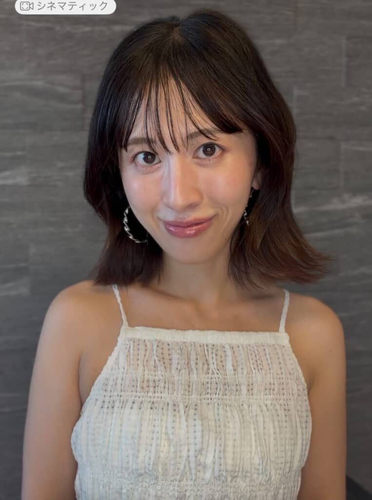 翌朝、セット後のkanaeさん