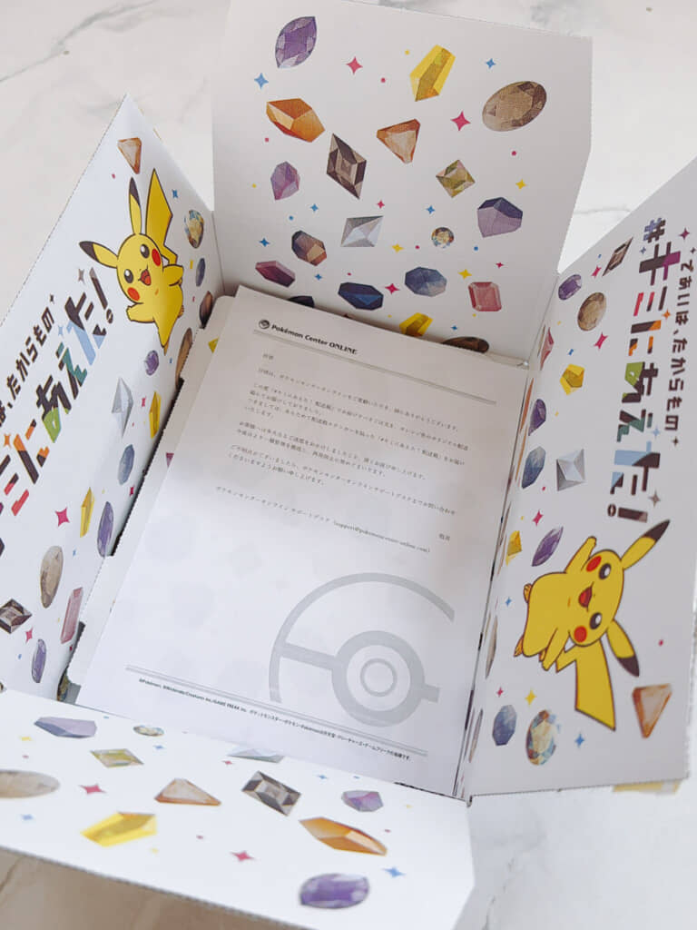 届いたのは本当に箱だけでしたが、底に文書が1枚