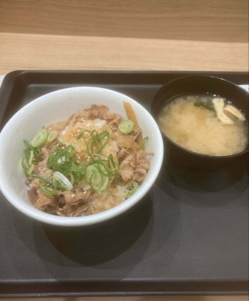 水没したiPhoneで撮影した牛めし
