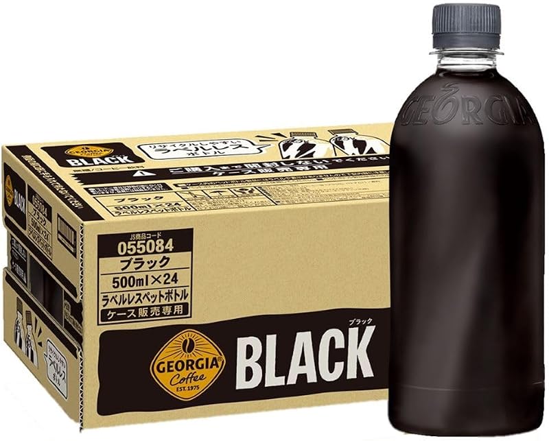 コカ・コーラ ジョージア ブラック ラベルレス 500mlPET ×24本