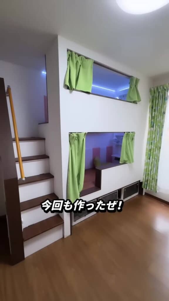 完成した子ども部屋にもなる2段ベッド
