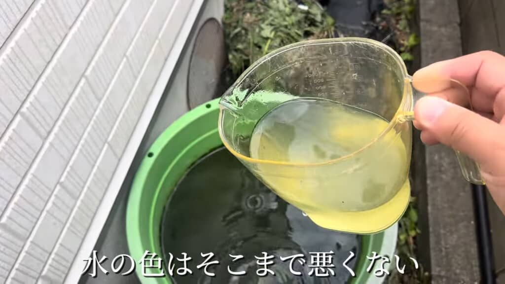 「水の色はそこまで悪くない」とのこと