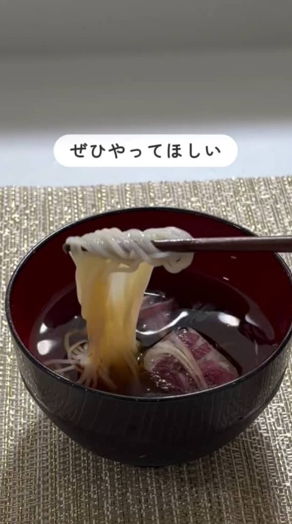 そうめんが良い感じに冷えておいしい