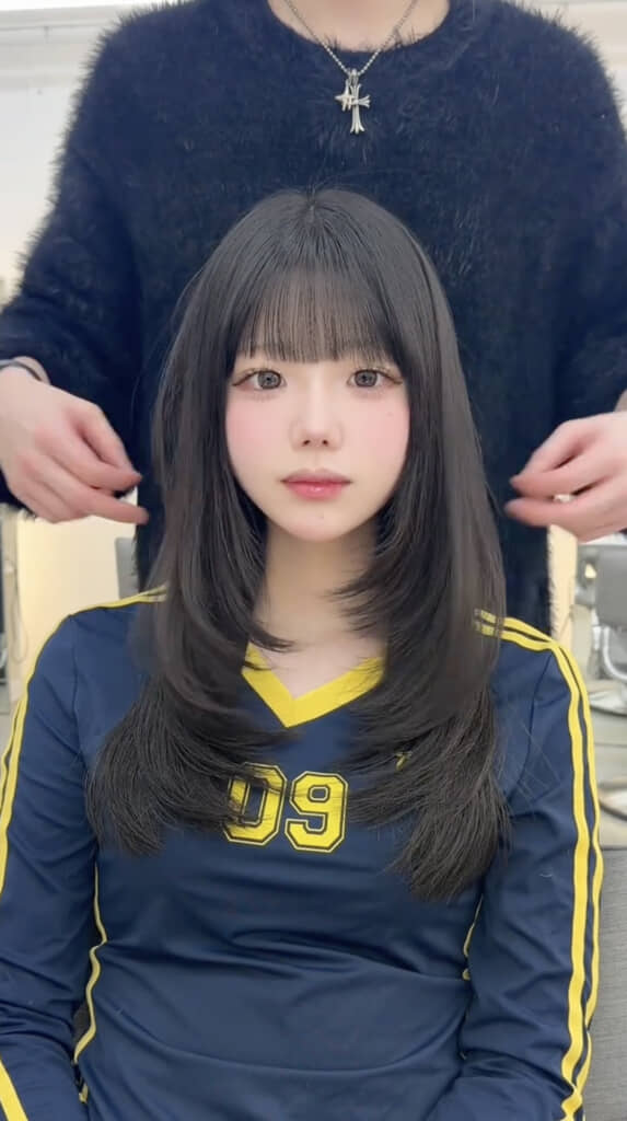 おしゃれなヘアスタイルが完成