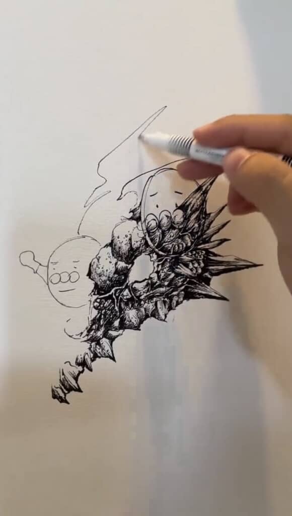 ドラゴンに溶け込んでいく