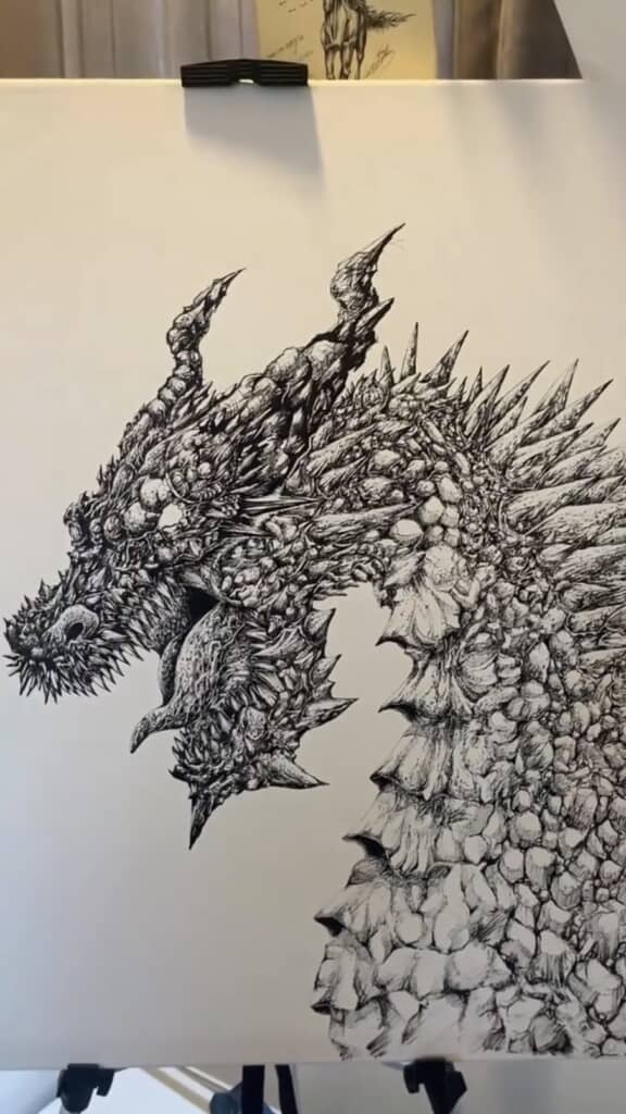 迫力満点のドラゴンが完成！