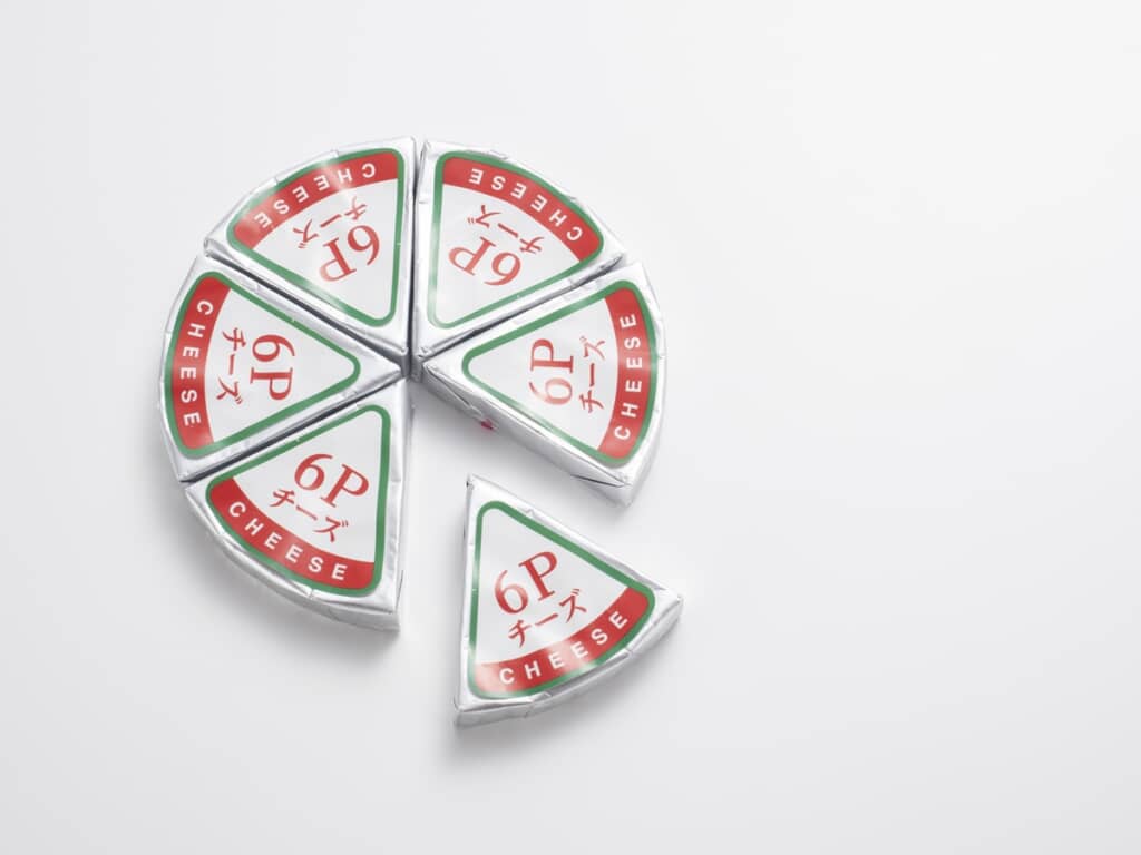 6個で1セットのチーズ