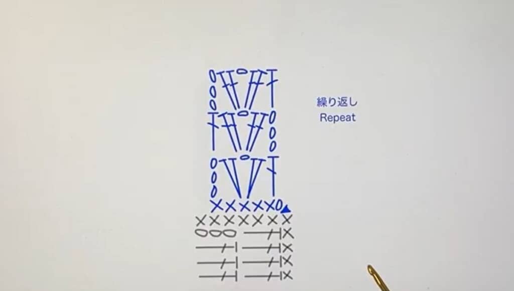 ヒモの編み図