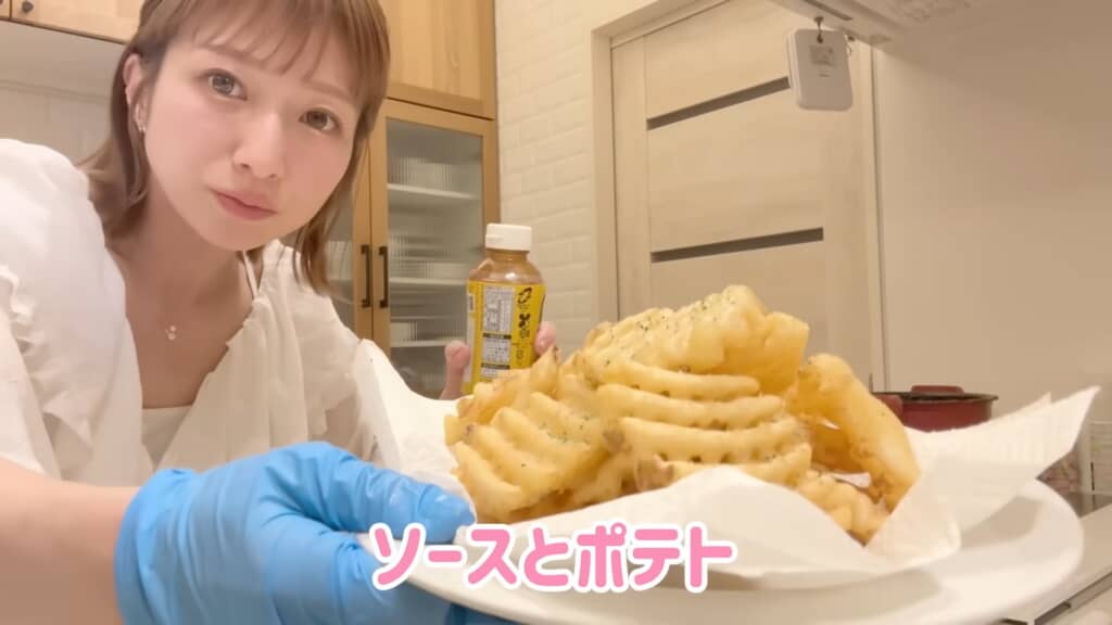 ポテトも揚げました