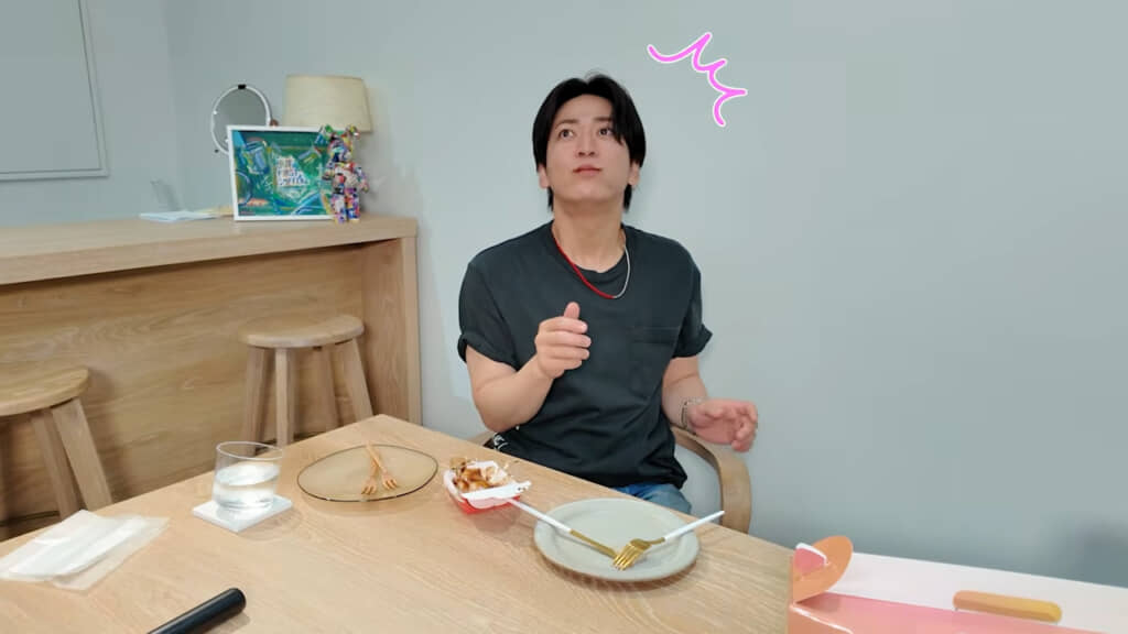 あまりのおいしさに衝撃を受ける亀梨さん