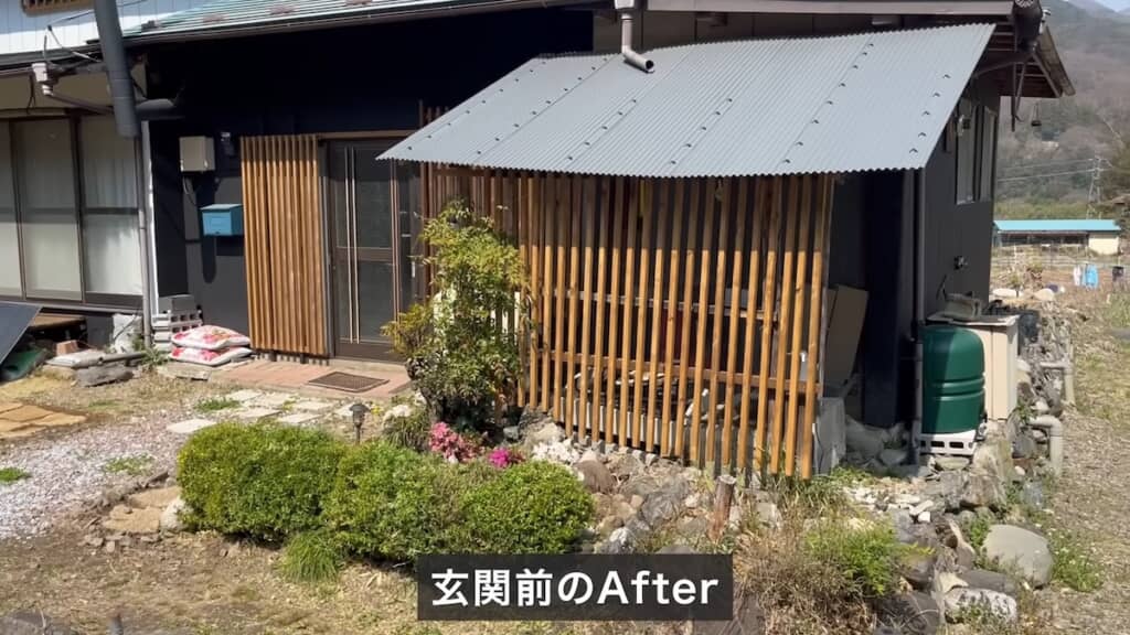 今回の作業後の玄関前の風景。全然違う!