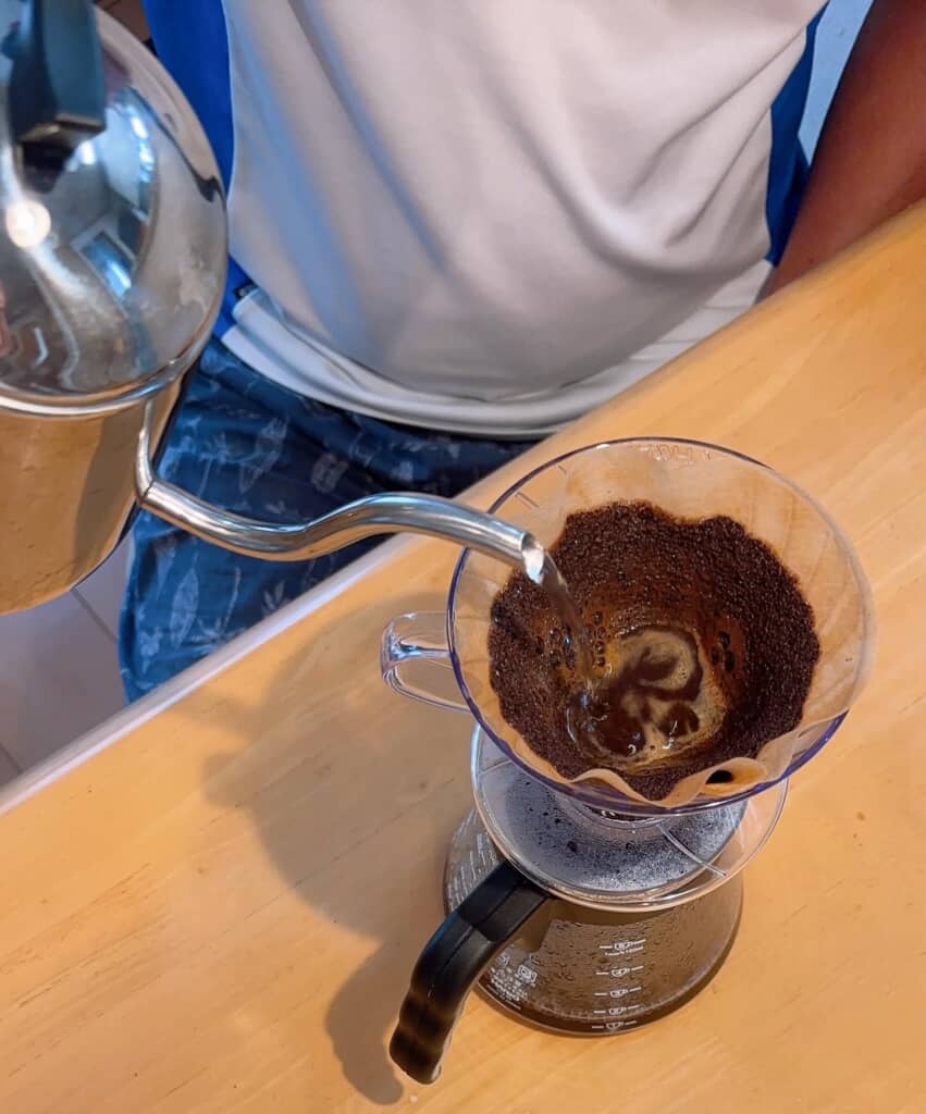 翌朝、淹れたてのホットコーヒーまで用意