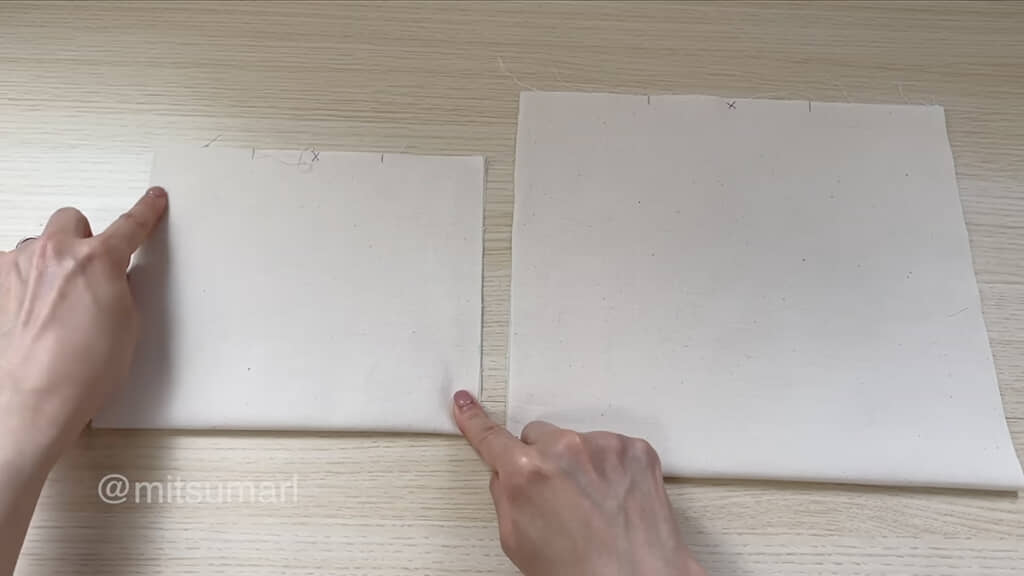 上部の真ん中は返し口として開けておきます