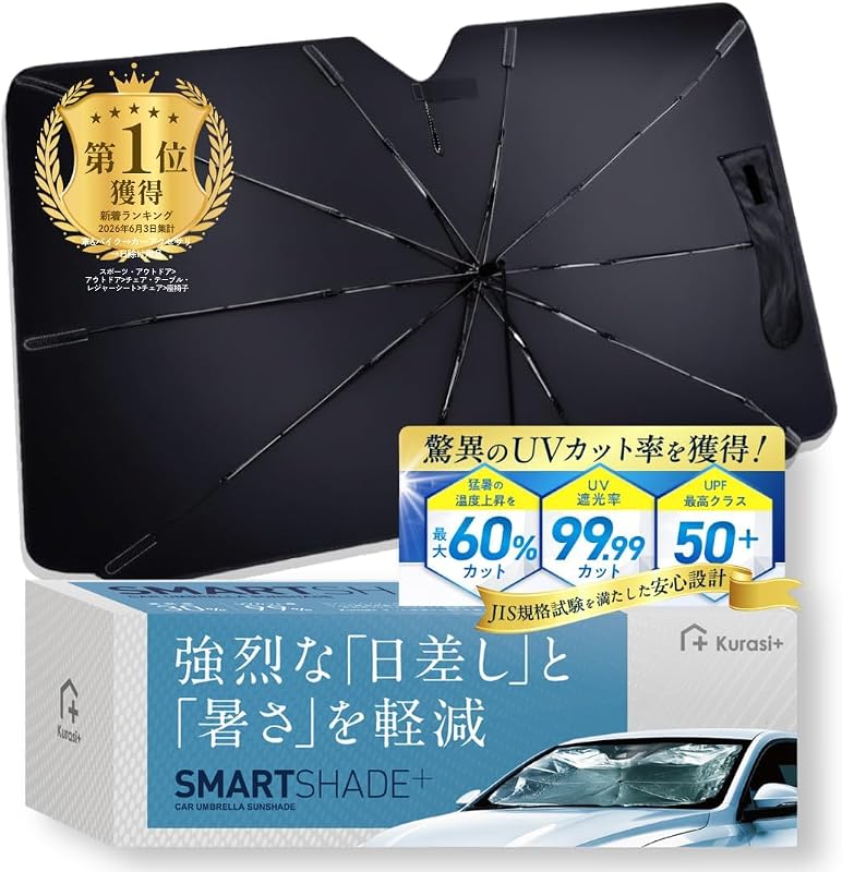 サンシェード 車 フロントガラス 日除け 運転席 暑さ対策