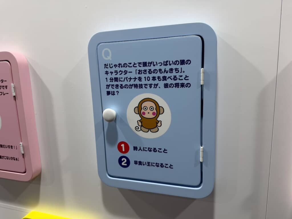 全エントリーキャラクターのクイズ扉コーナー