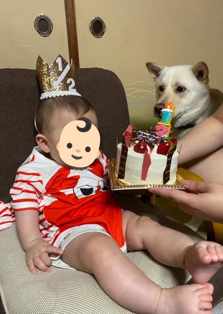息子さんの生後半年も一緒にお祝い