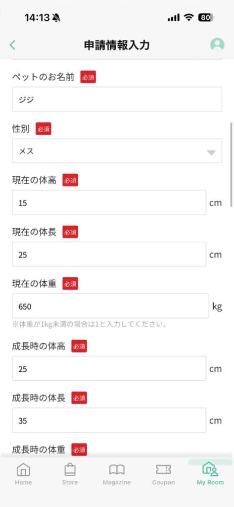 まさかの入力ミス