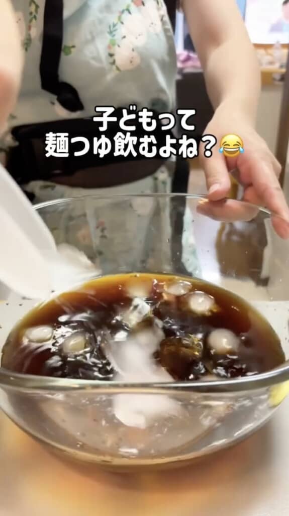 めんつゆも大量に作って……