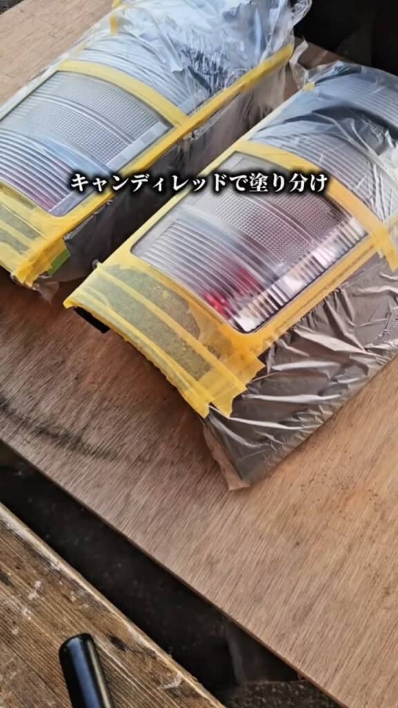テールもマスキングして塗り直し