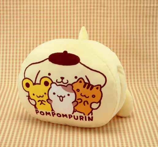 ポムポムプリンが仲間たちを抱きしめているデザイン