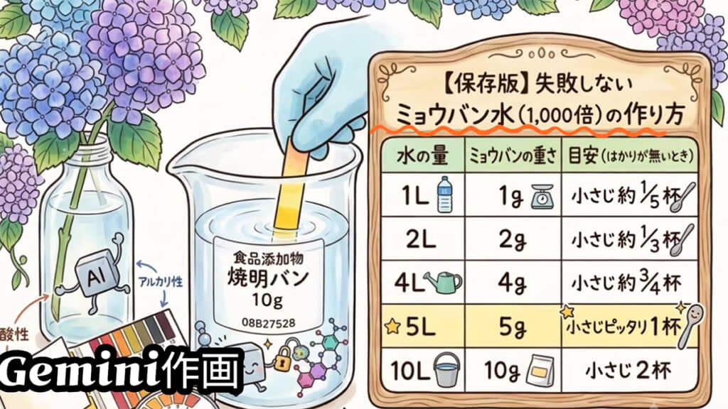 ミョウバン水の作り方