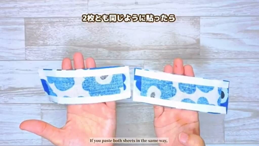 手ぬぐいを持ち手のサイズに加工します