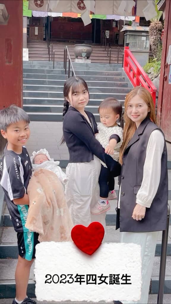 2023年には四女ちゃんが生まれさらににぎやか
