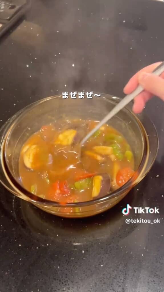 電子レンジで温めた後はよく混ぜる