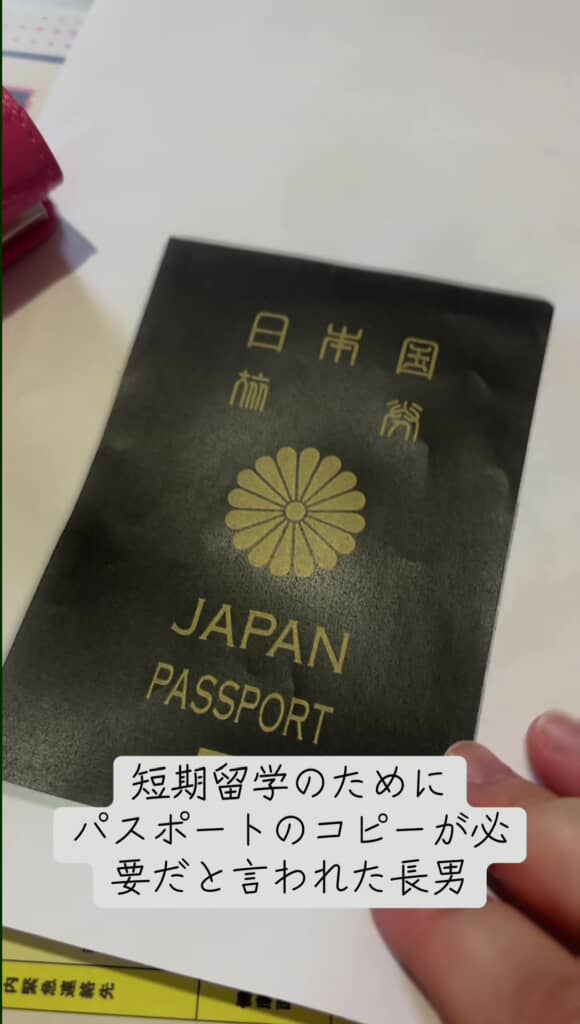 表紙だけがきれいにカラーコピーされた1枚