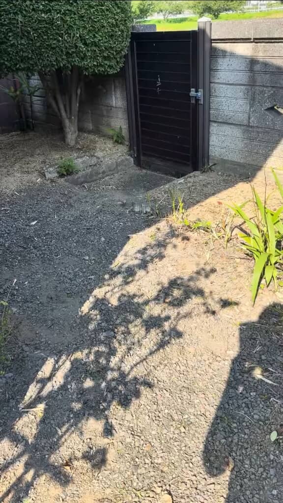 草むしりによって整備された庭