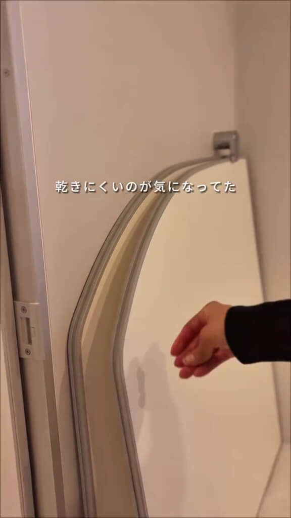 重ねると乾きにくい