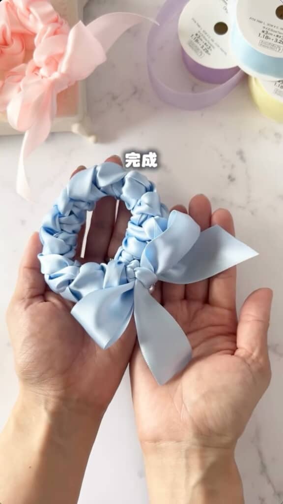 かわいいシュシュができました！