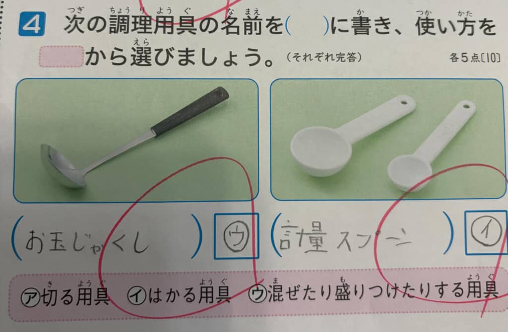 調理用具のテスト