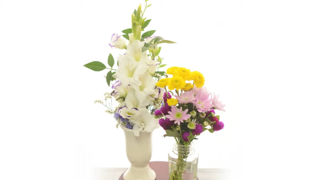 2種の仏花が完成した